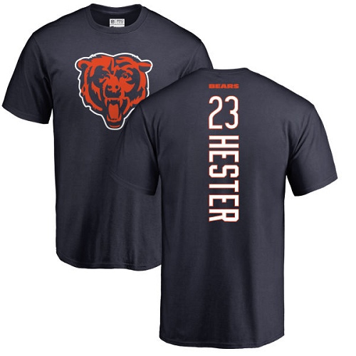 Chicago Bears Men Navy Blue Devin Hester Backer NFL Football #23 T Shirt